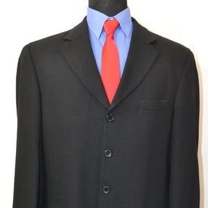 Chiarelli 42L Sport Coat Blazer Suit Jacket Black